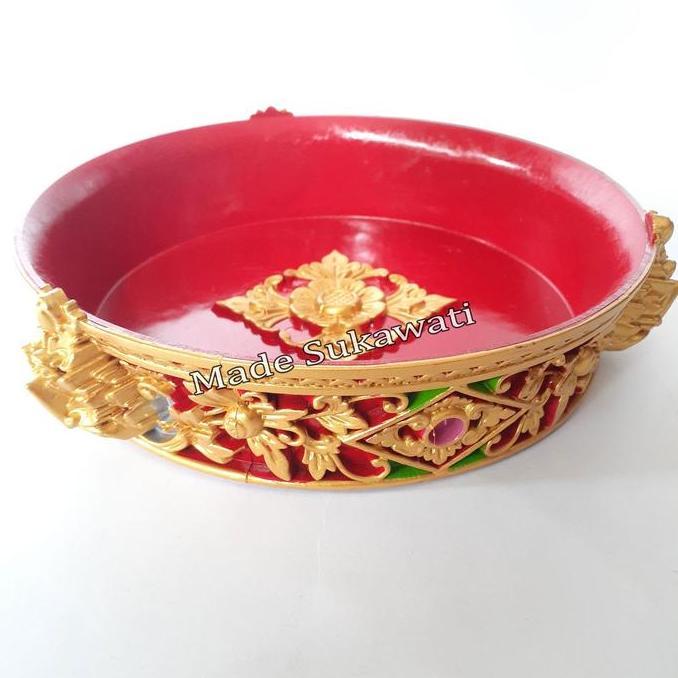 ~~~] Wadah bokor tatakan sodan ukir gayatri bali 19cm