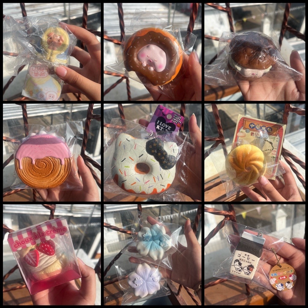Sale squishy murah koleksi pribadi(Piggy by 3An,RSK donut,RSK puff,danish pastry ibloom,HK donut,pao
