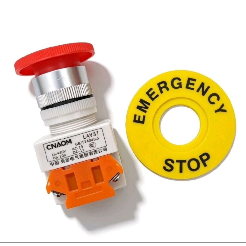 tombol emergency stop pom mini sparepart pom mini