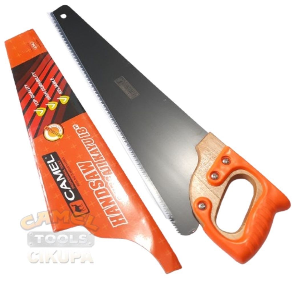 Gergaji Kayu CAMEL 20 Inch Gagang Plastik Orange