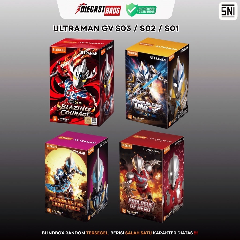 Diecasthaus- (READY) BLOKEES Ultraman Galaxy S03 S02 S01 / GVS 01 GVS 02 GVS 03 / GV16 Model Kits Ac