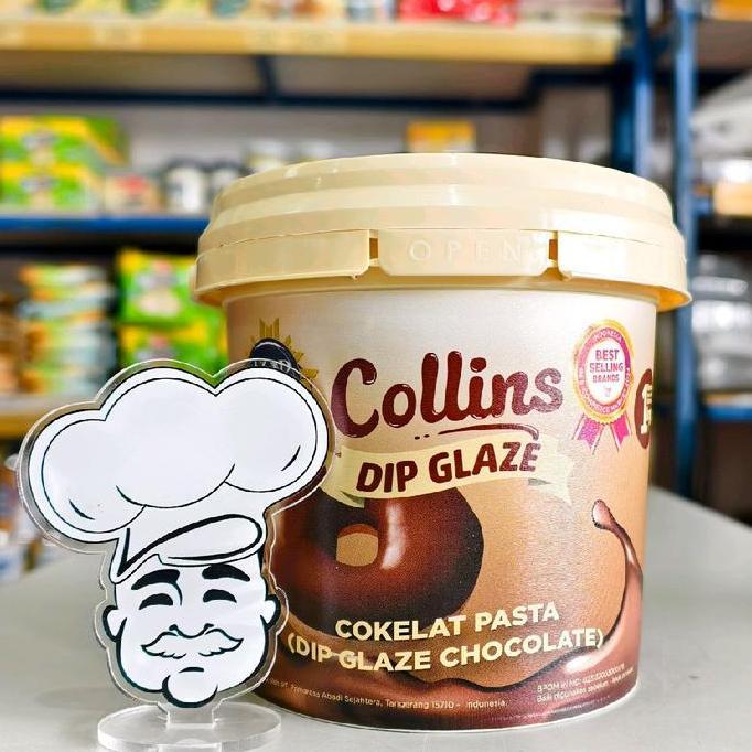 Collins Glaze Coklat 1Kg / Topping Donat Coklat / Dip Glaze Coklat