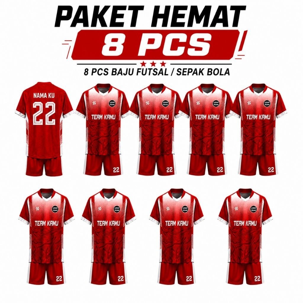 Stelan Kaos Kaki Panjang Custom Logo Nama Nomor untuk Sepak Bola Futsal