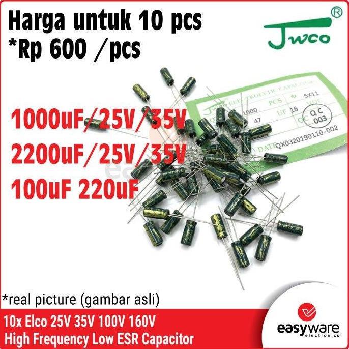 [3 Pcs] Elco High Frequency Low Esr Elco 100Uf/160V 220Uf/100V 1000Uf/25V/35V 2200Uf/25V/35V Elektro