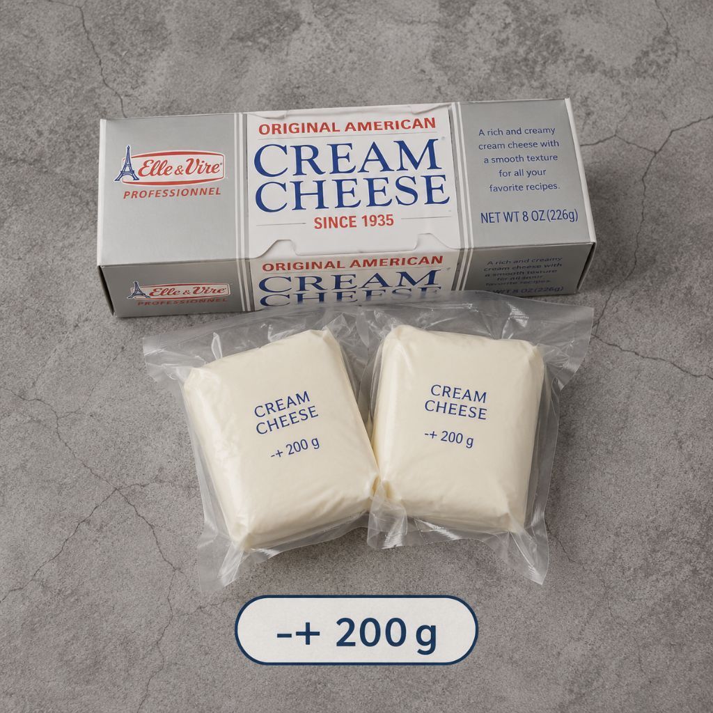 Elle & Vire Cream Cheese ±200g | Original American Cream Cheese untuk Cheesecake, Cake & Dessert