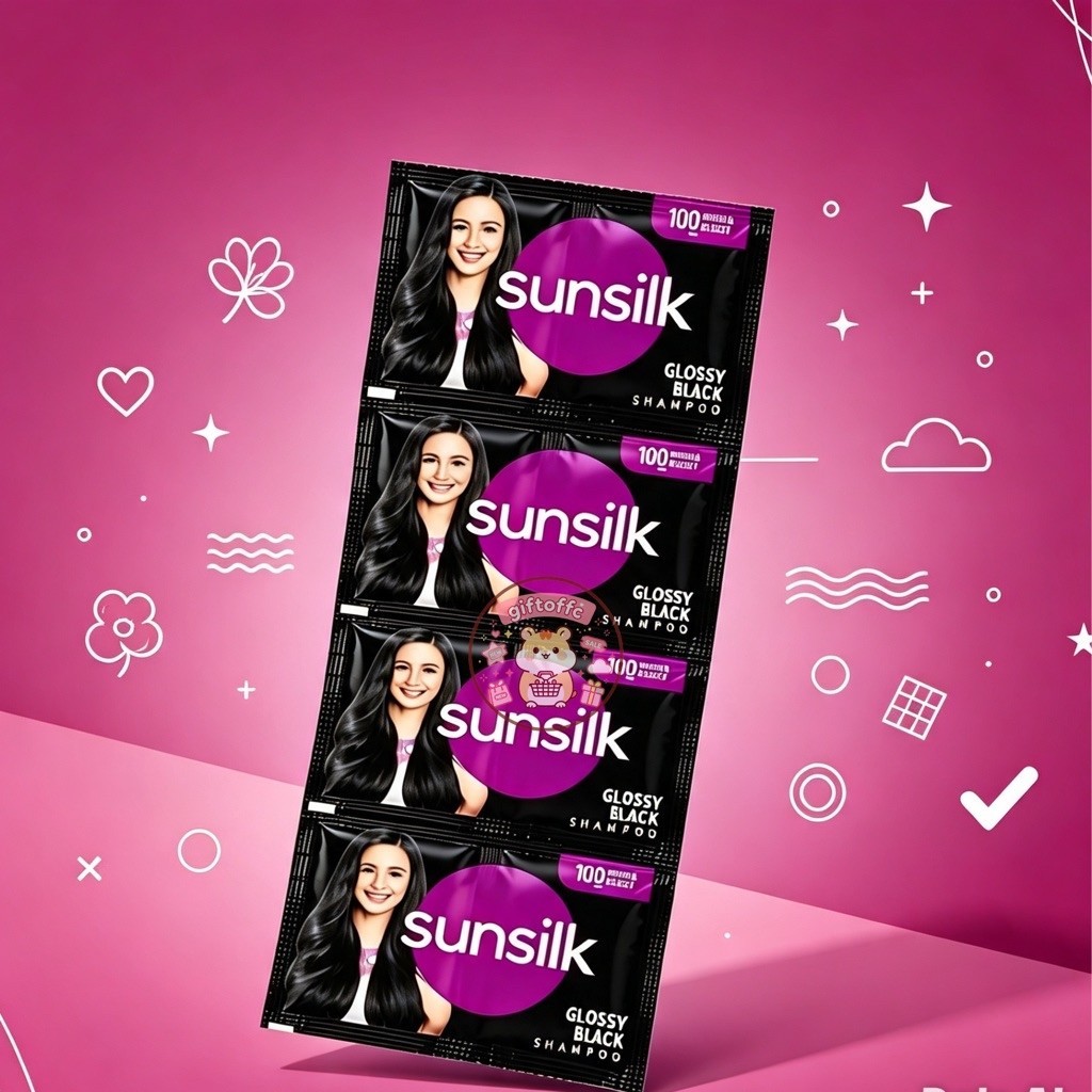[ 1 RENCENG ] SHAMPO SUNSILK RENCENG SACHET / SHAMPO SUNSILK GLOSSY BLACK / SAMPO SACHET SUNSILK HIT