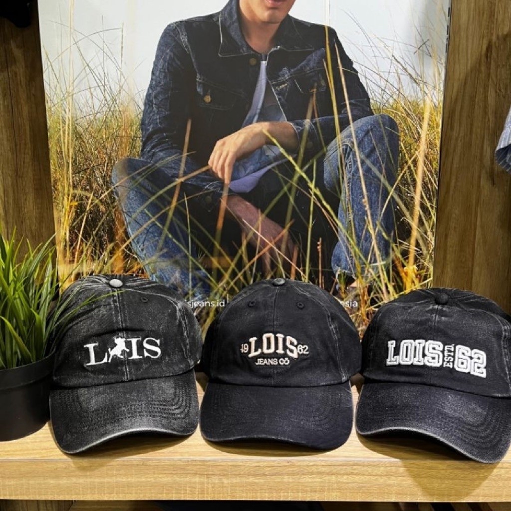 Topi Lois Pria Original Hitam Wash