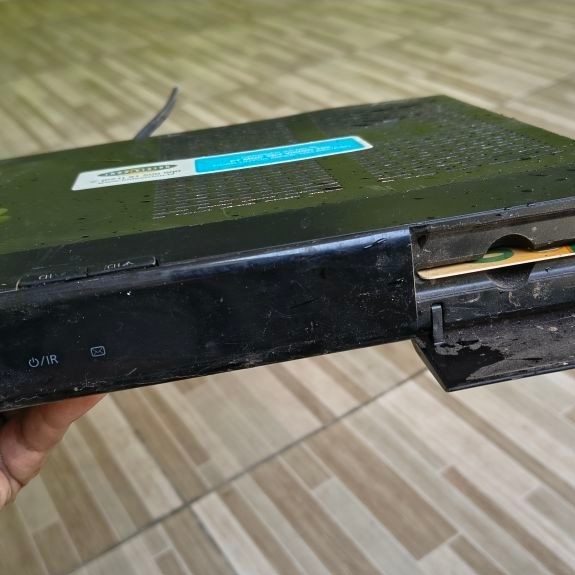 Samsung decoder indovision receiver tv set box kondisi rusak bekas