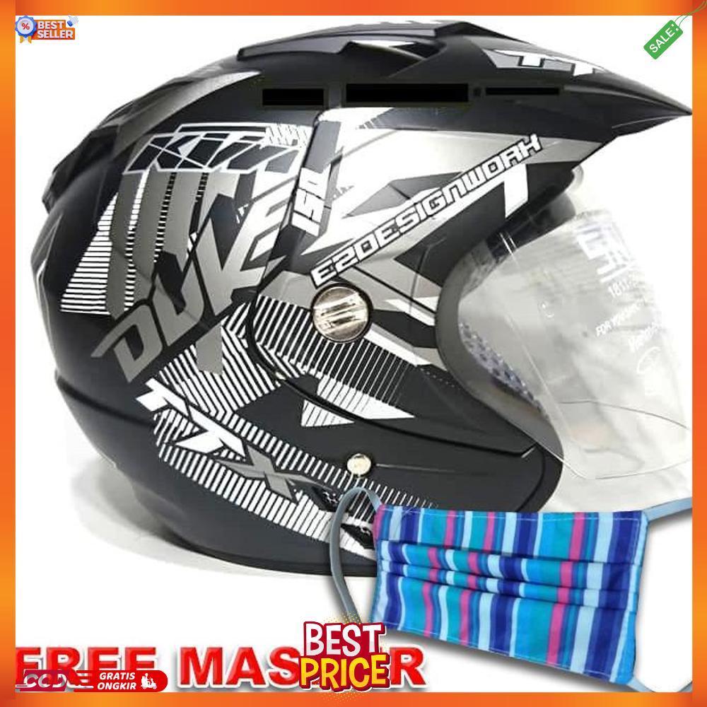 11.11 Helmet Double Visor Dua Kaca Helem Duke Doff  helm