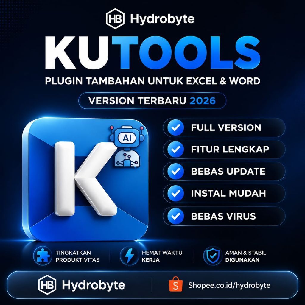 Kutools 2026 For Word / Excel / Outlook Full Version Original Lifetime + Panduan Instalasi (WIN)