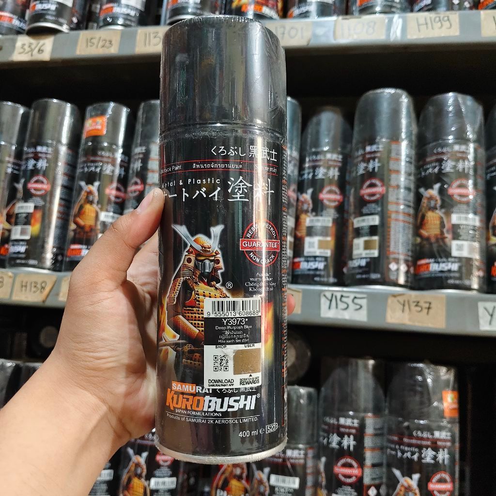 Pilox Samurai Paint Deep Purplish Blue Y3973* - Cat Semprot Biru Ungu 400ml
