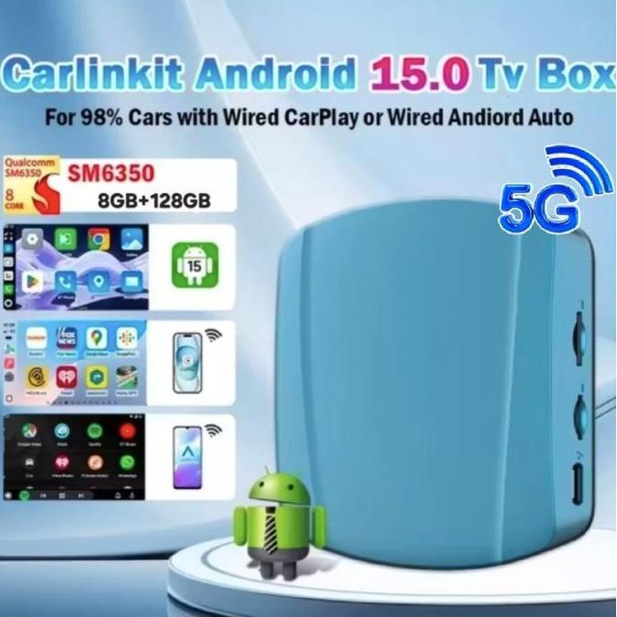 HARGA DISC - Carlinkit Tbox Ultra SM6350 5G Android OS 15 Wireless Carplay Android Auto, Car Streami