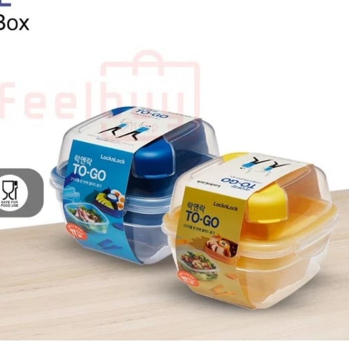 preloved - LocknLock To Go Salad Box 950ml HSM8440TL (yellow)