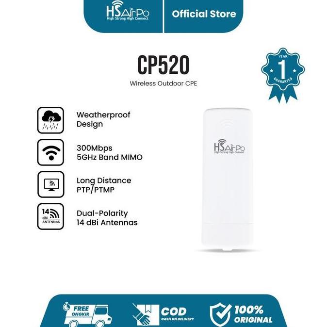 NEW HS AIRPO CP520 - 300Mbps 5.8GHz Wireless Outdoor CPE