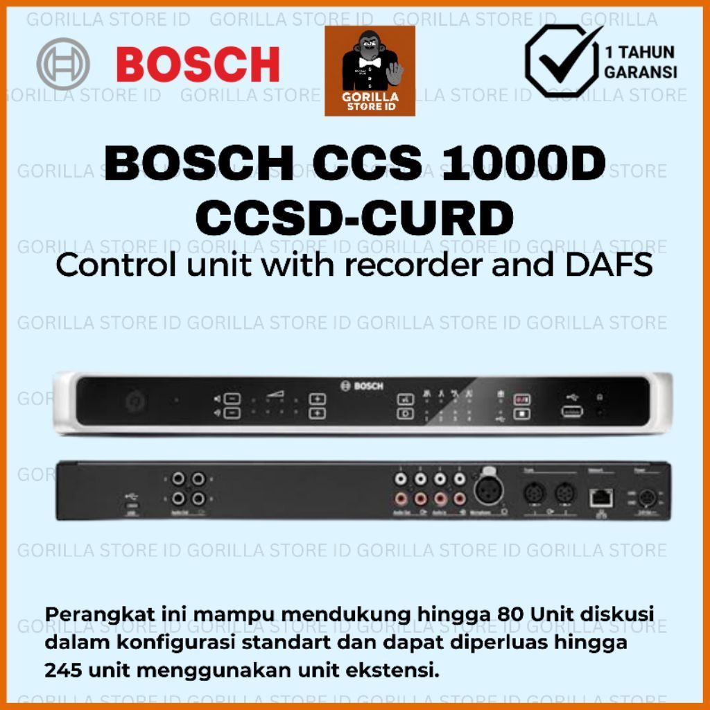 BOSCH CCS 1000 D CCSD-CURD Control Unit With Recorder And DAFS