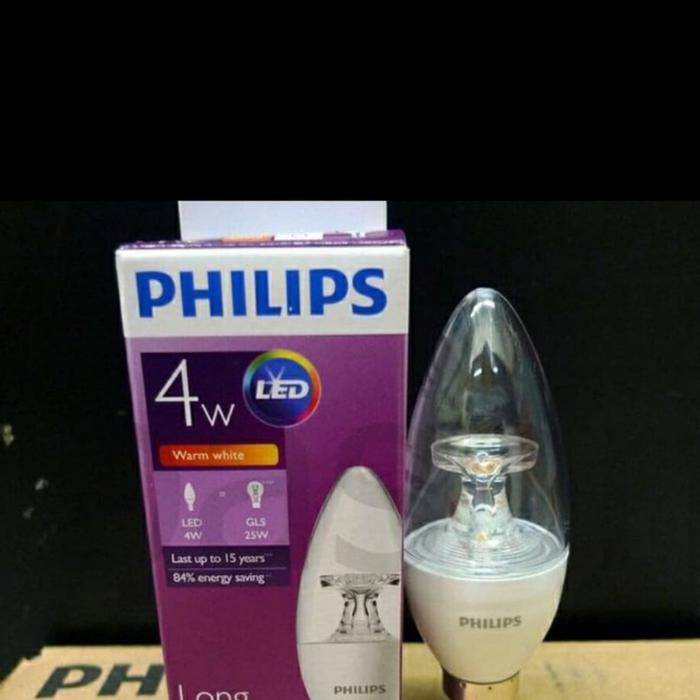 lampu led candle philips 4w 4 watt e14 lampu candle led