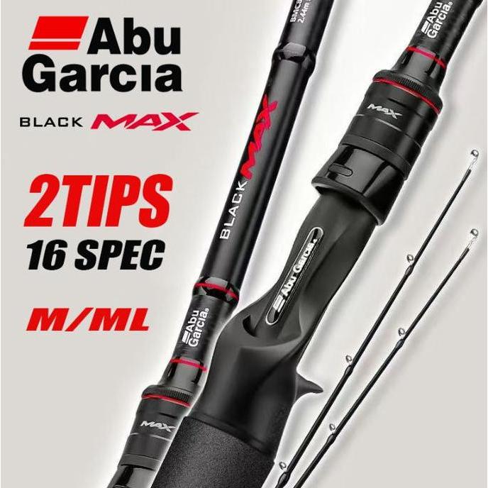 (Good) [ RESTOCK TIDAK PO ] [ORIGINAL] Joran Abu Garcia Black Max New 2024 2 tips (2 Top section), B