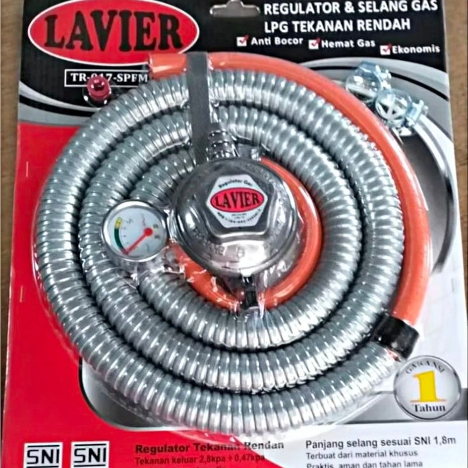 SELANG GAS + REGULATOR METER LAVIER