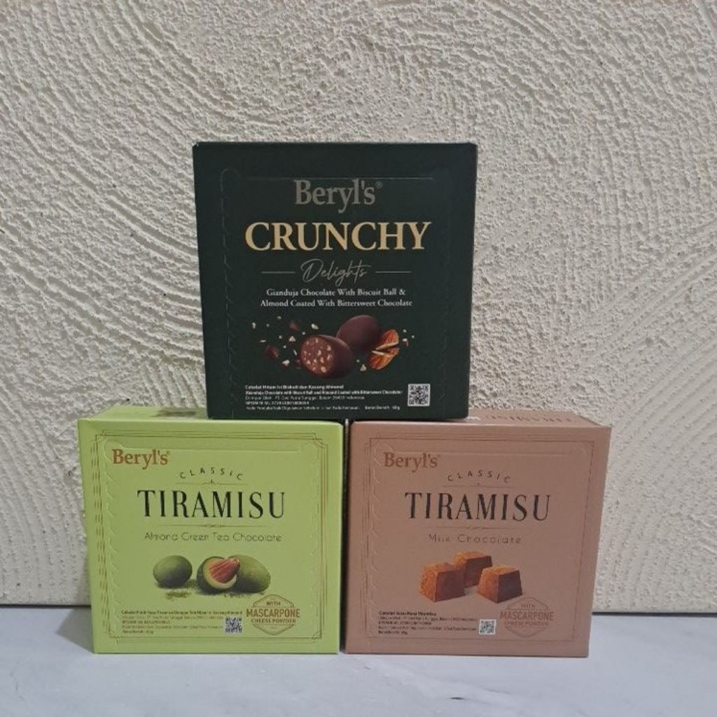 BERYL'S CLASSIC TIRAMISU ALMOND GREEN TEA CHOCOLATE / BERYLS TIRAMISU MILK CHOCOLATE / BERYLS ALMOND