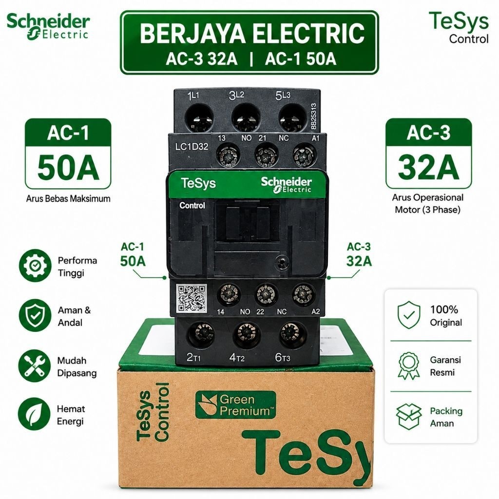 Schneider Electric LC1D32M7 Kontaktor Magnet 220V 32A 3P TeSys Original