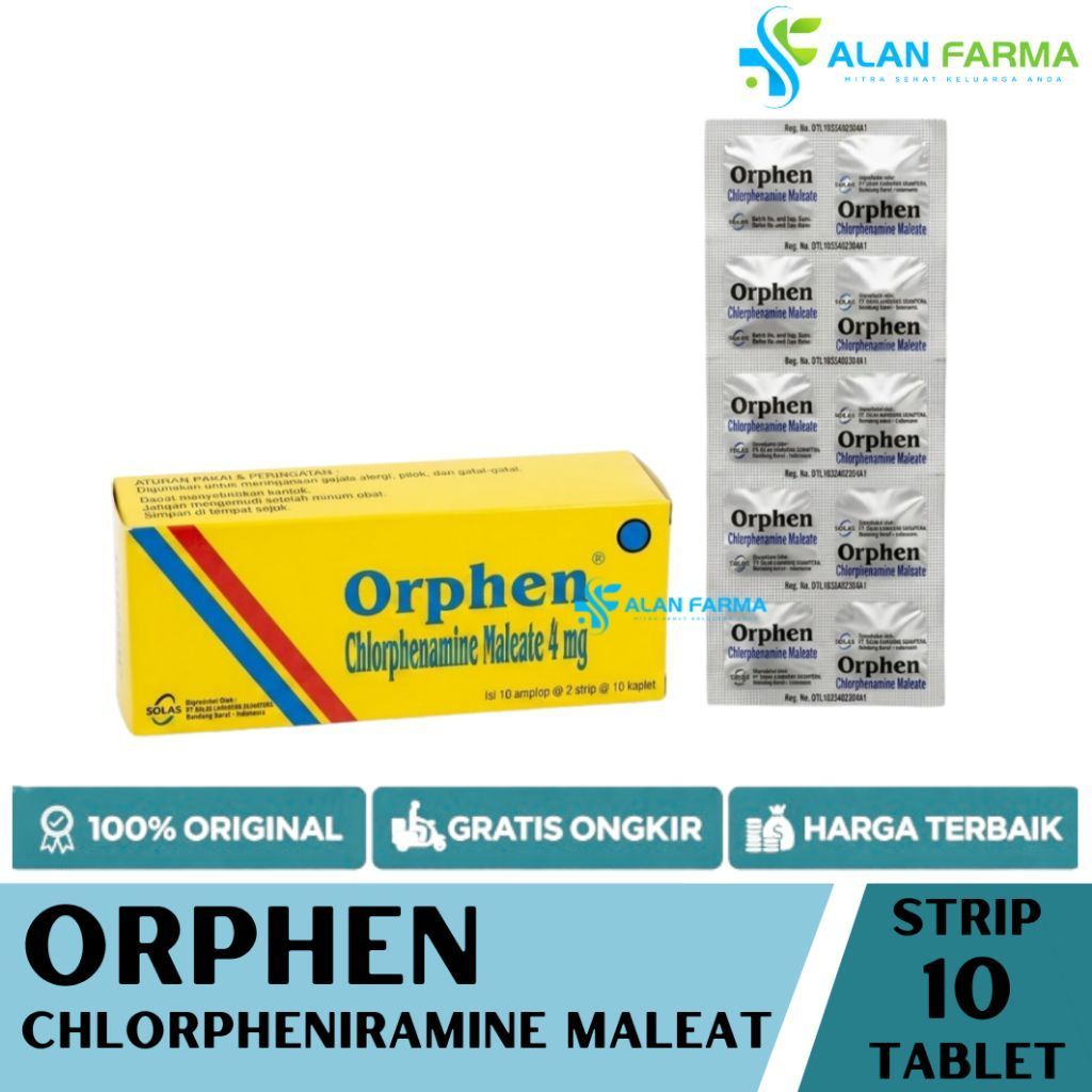 Orphen Strip isi 10 Tablet | CTM Tablet