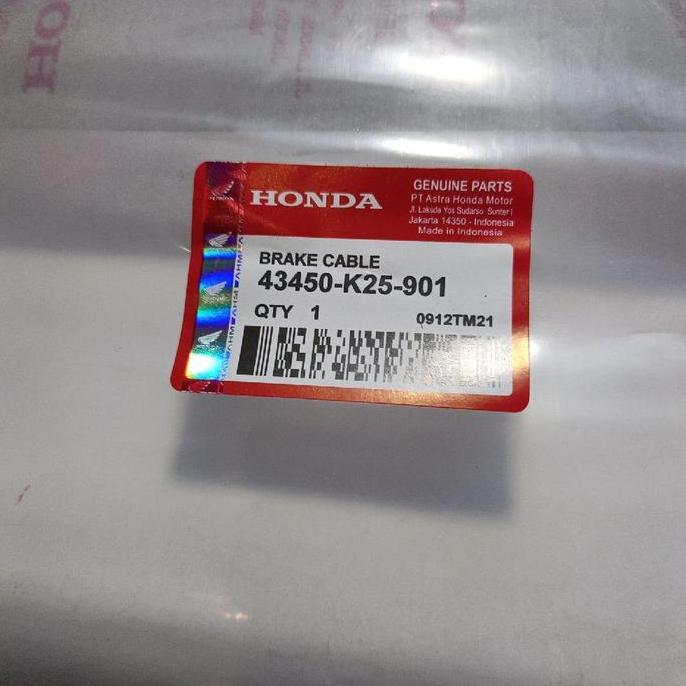 Promo KABEL TALI REM HONDA K25 BEAT POP, BEAT STREET, BEAR ESP, BEAT COMBI BRAKE Motorcycle Diskon