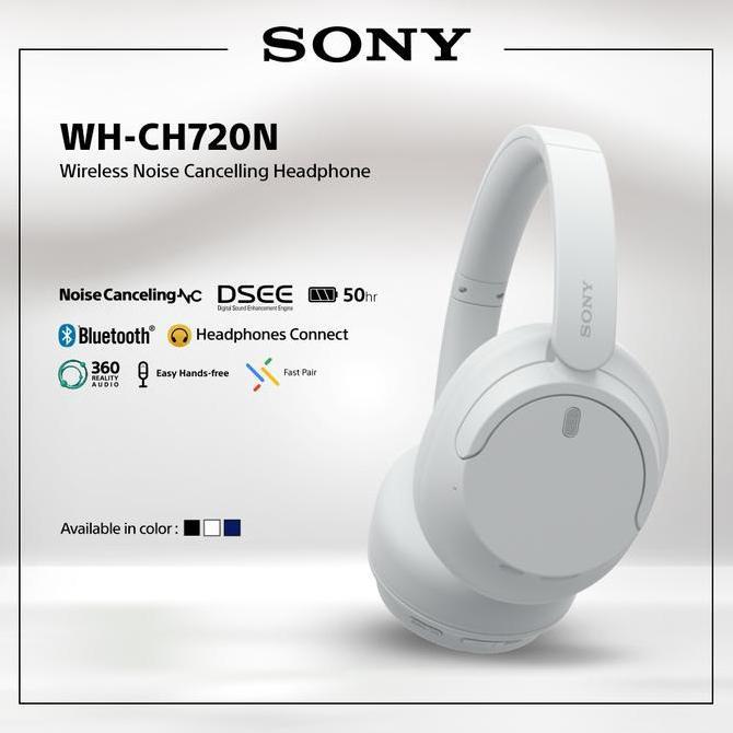 Wowoi- Sony Wh-Ch720N White Wireless Noise Cancelling Headphone / Ch720N
