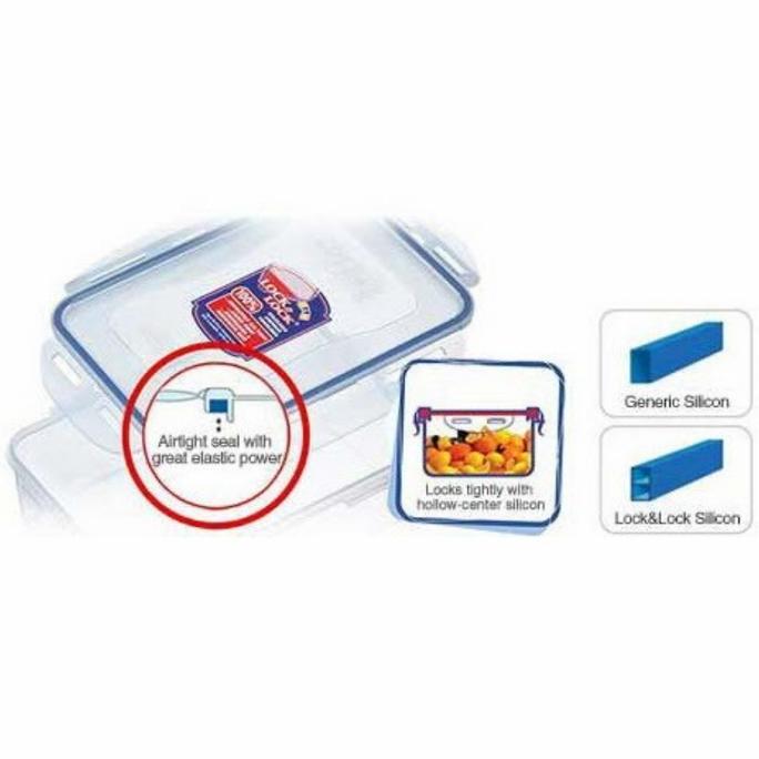Dingdong- Lock&Lock Food Container L854 - Square Short 600Ml