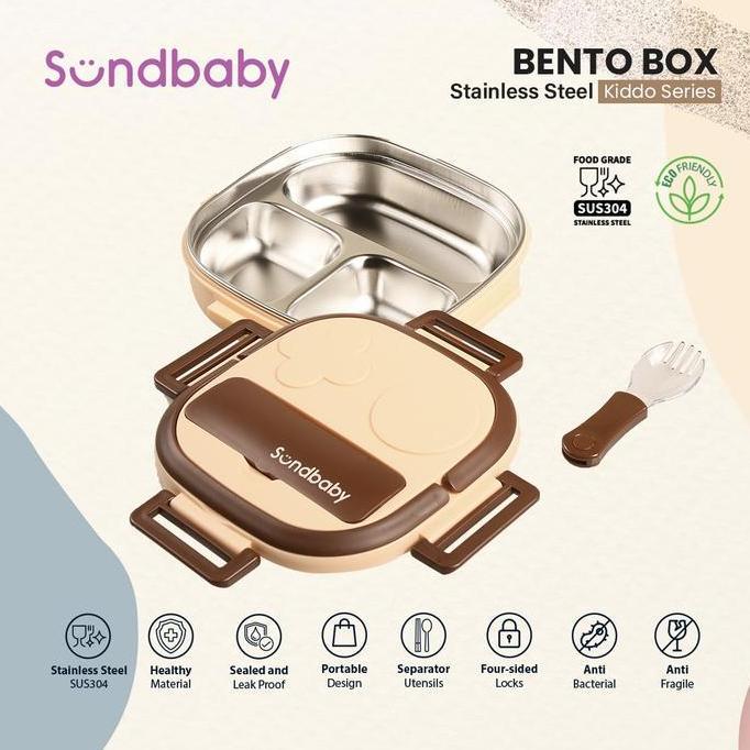 Dingdong- Sundbaby Bento Box  - Tempat Makan Stainless 304