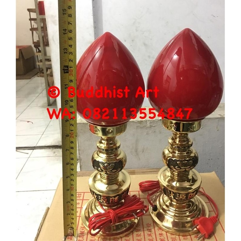 Lampu sembahyang altar kuningan taiwan 12 inch