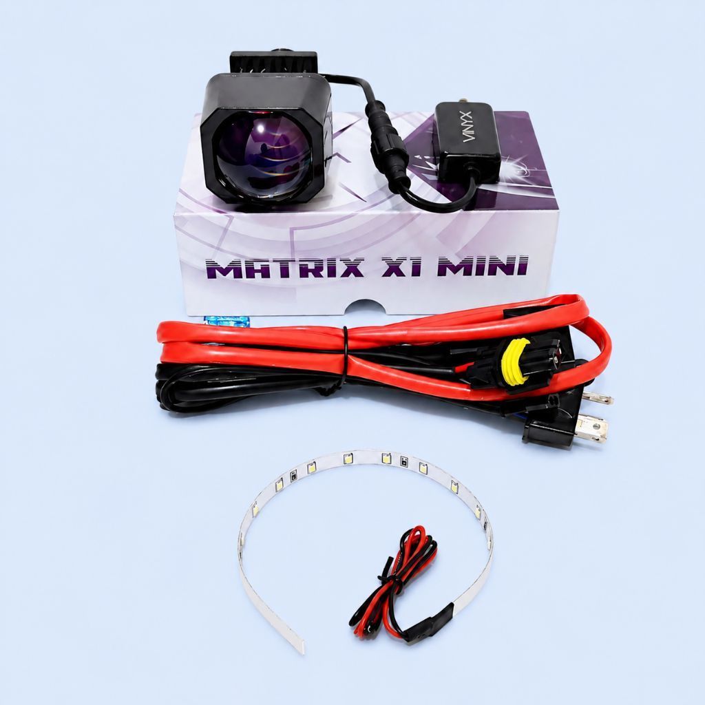 PAKET PROJECTOR PROJIE BILED 1,5 INCH MATRIX X1 VINYX