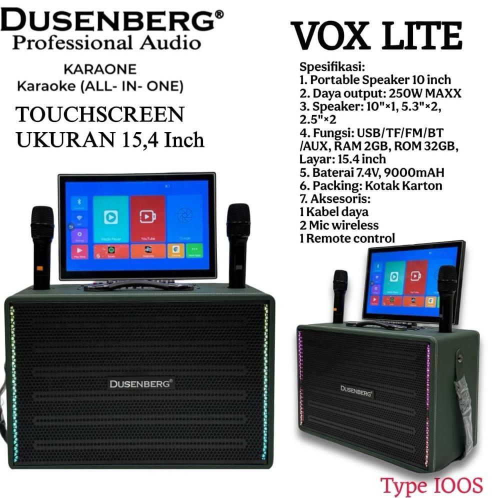 HOT DEALS Speaker Karaoke Dusenberg VOX LITE 10 Inch 250W Portable Touchscreen 15.4 Inch Android Sma