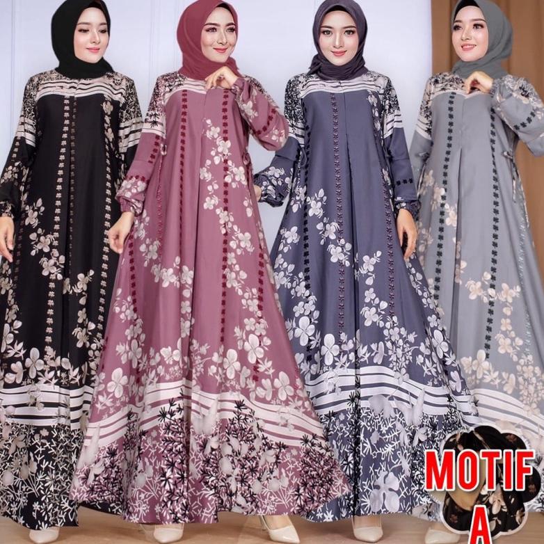 PREMIUM GAMIS ZALOFA & GAMIS MOTIF DAILY TERLARIS BAHAN HYGET PREMIUM KARET TANGAN