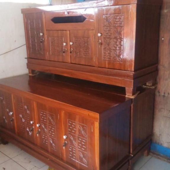 Bufet pendek#bufet minimalis kayu jati