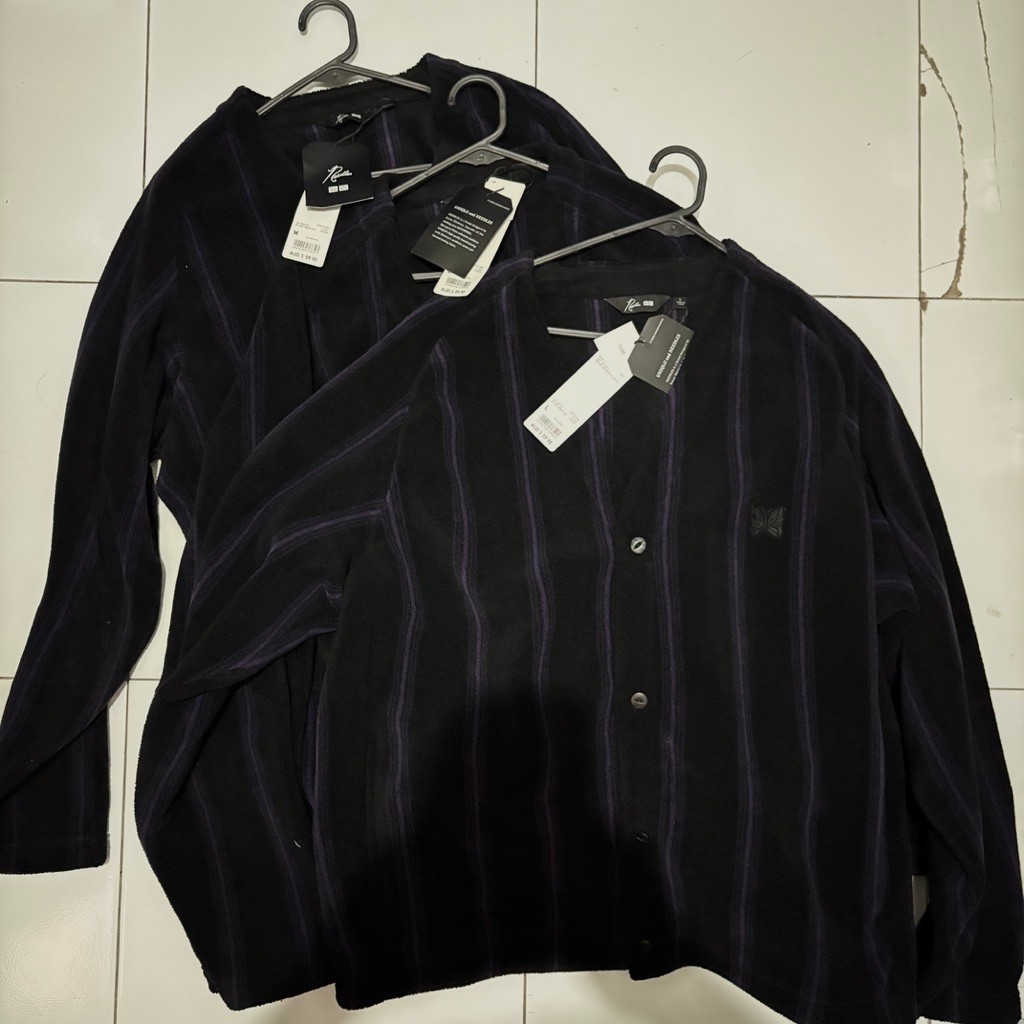 Uniqlo x Needles Stripe Black Purple BNWT (SISA L)