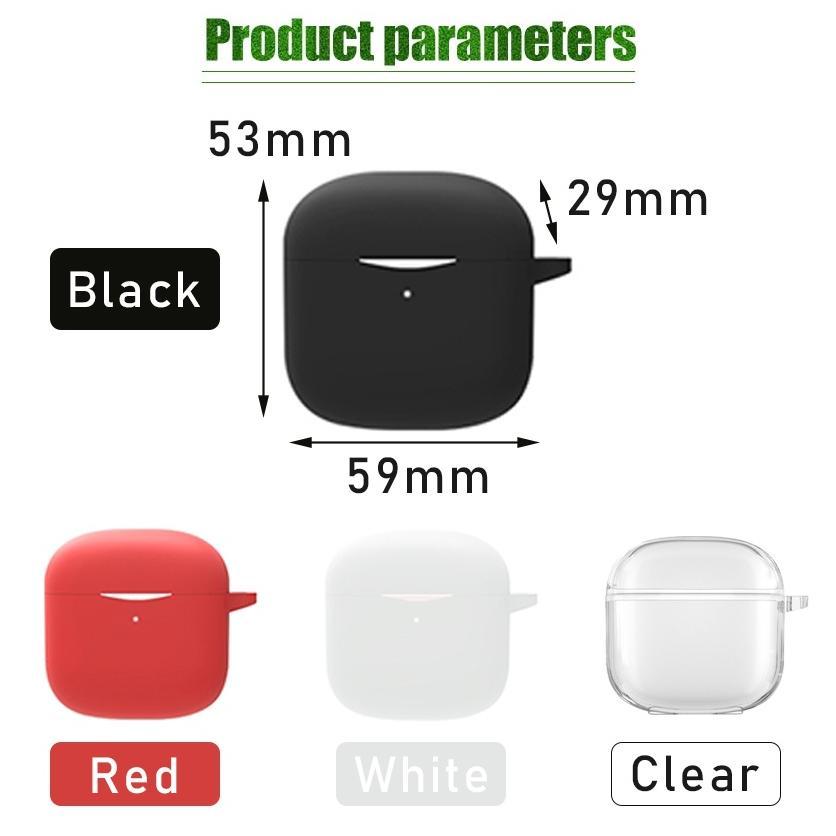 Untuk Baseus Bowie E3 Case Warna Hitam & Putih & Merah / Untuk Baseus Bowie E3 Casing Lembut Earphon