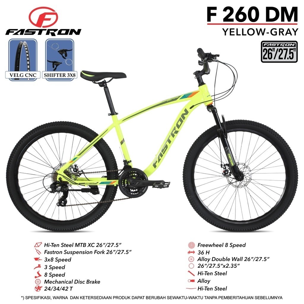 SEPEDA FASTRON F260 DM – MTB 26”/27.5”