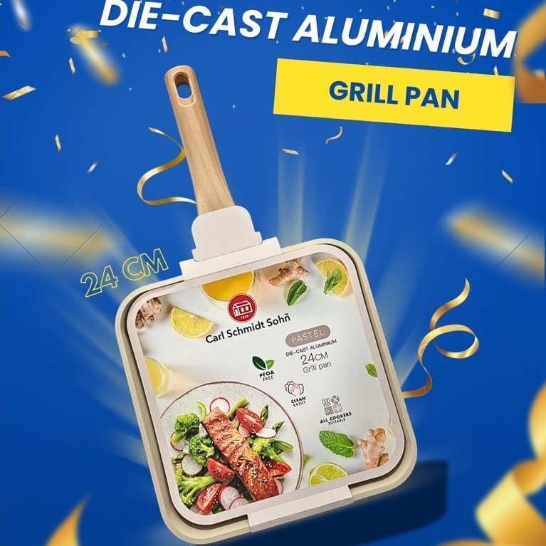 Die-Cast Aluminium Grill Pan / 24CM - Carl Schmidt Sohn