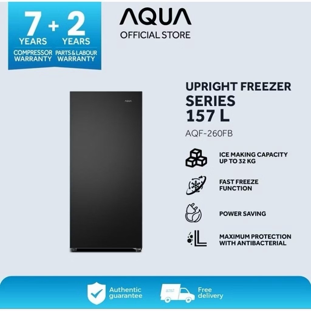 KULKAS FREEZER AQUA 6 RAK 1 PINTU AQF-260FB KULKAS FREEZER AQUA 6RAK AQF260 KULKAS FREEZER AQUA FREE