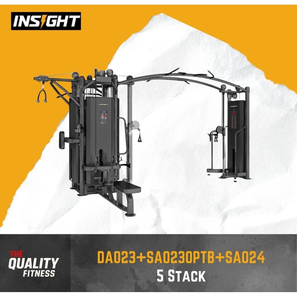 Insight Functional Trainer 5 Stack DA023+SA0230PTB+SA024 | Cable Crossover Commercial Gym Premium