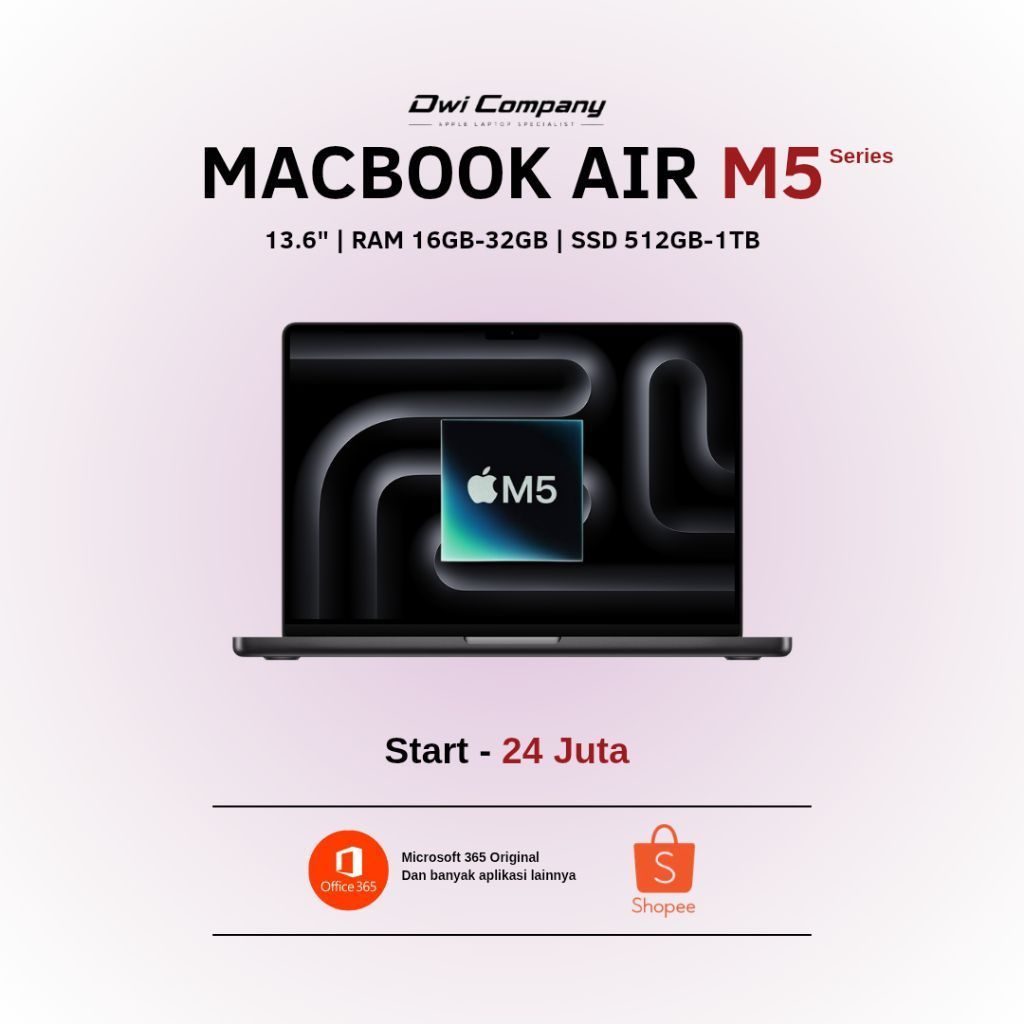 (Pre-Owned) Macbook Air M5 13Inch 16GB 24GB 512GB 1TB Second Bergaransi