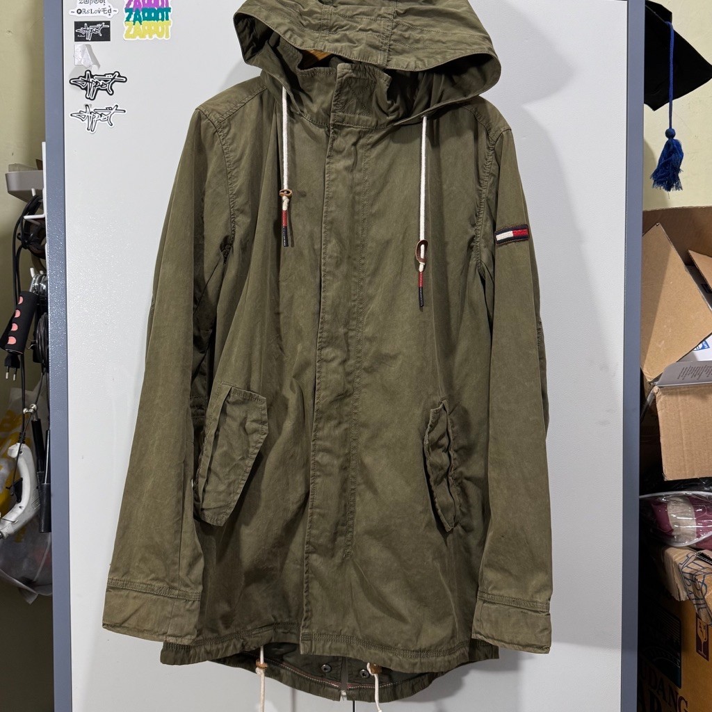 jaket fishtail army Military
