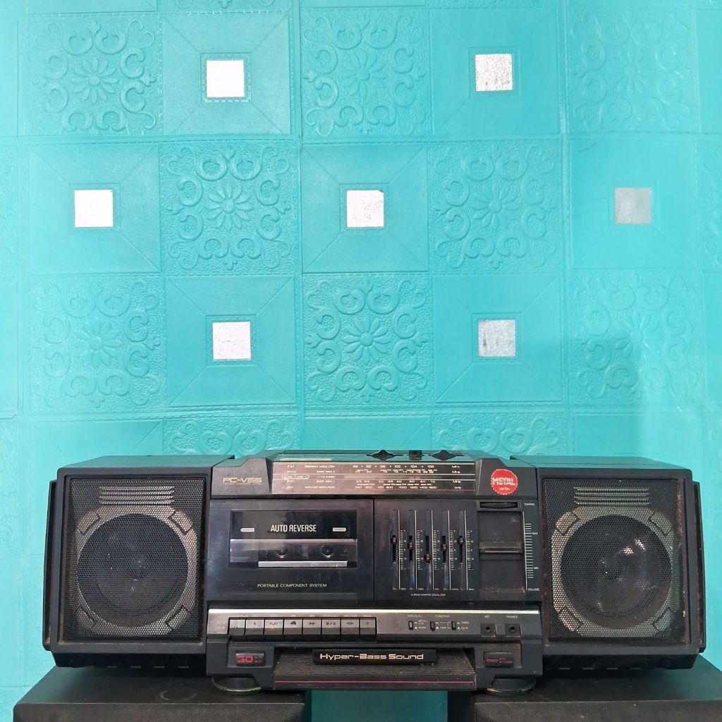 radio jadul jvc tape pemutar kaset normal