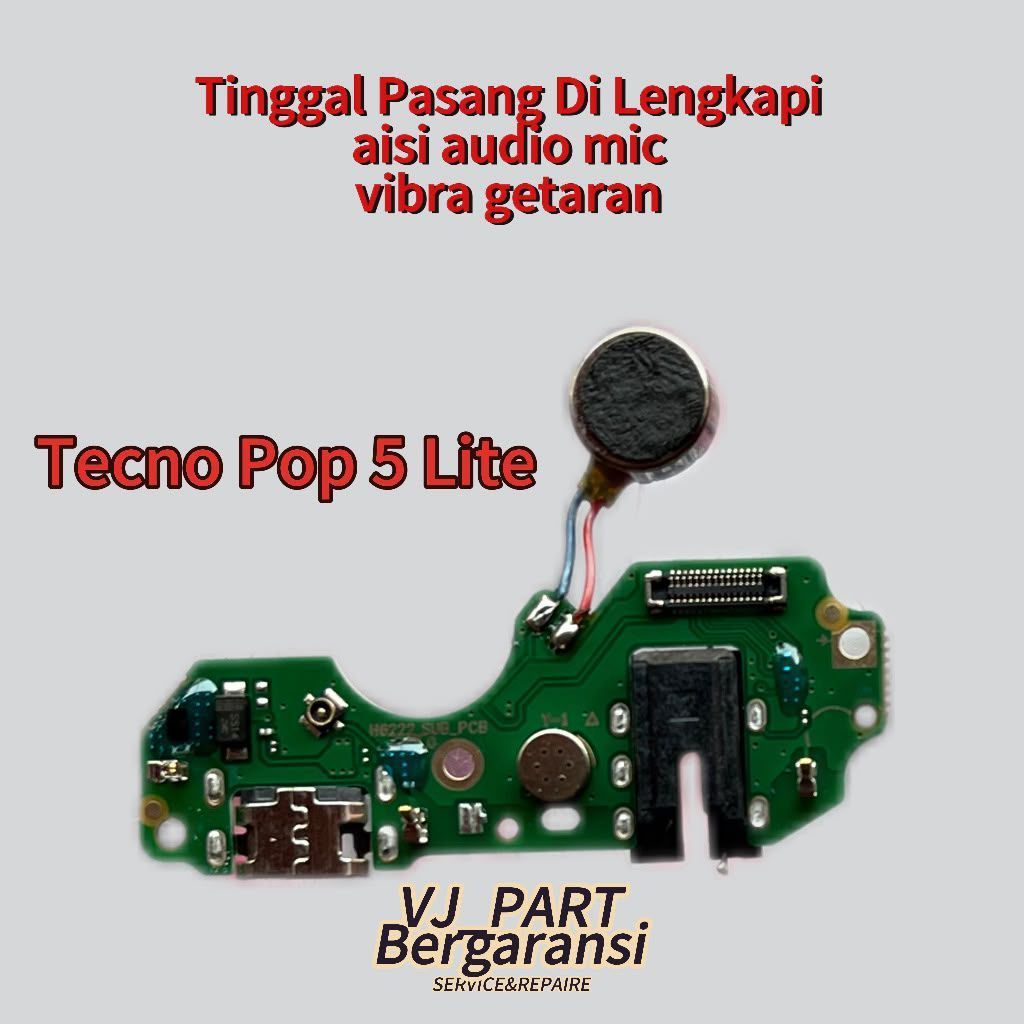 Konektor Cas Papan Pcb Konektor Cas Mic Vibra Getaran Tecno Pop 5 Lite