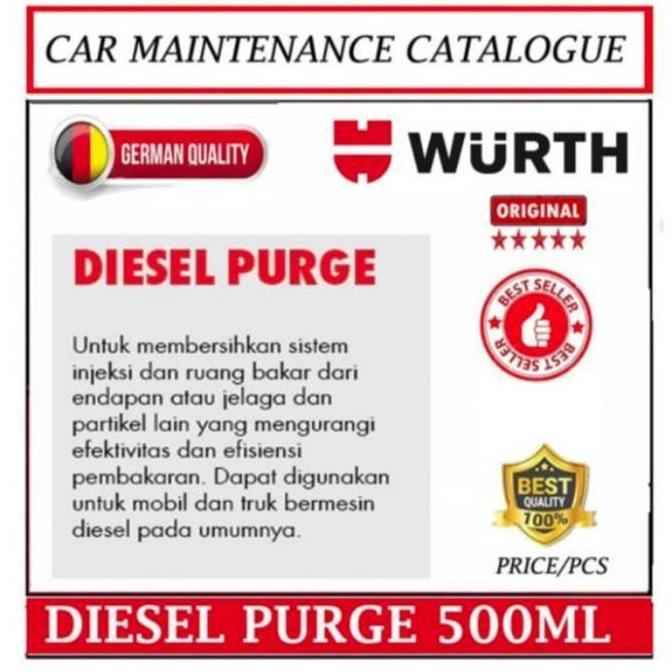 Wurth Diesel Purge - Pembersih Injektor & Ruang Bakar Mesin Diesel