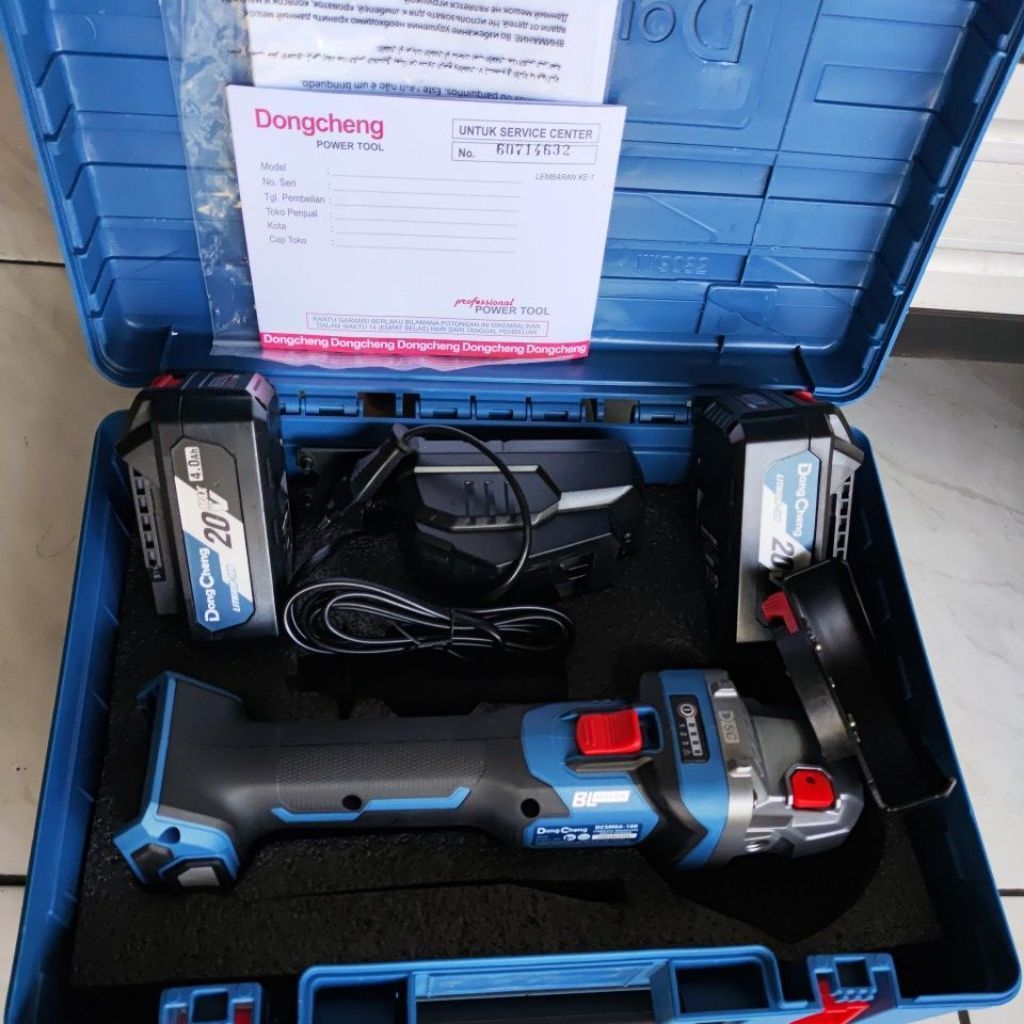 Dongcheng DCSM04-100 Cordless Brushless Angle Grinder Dongcheng 4 inch Gerinda Baterai Dongcheng