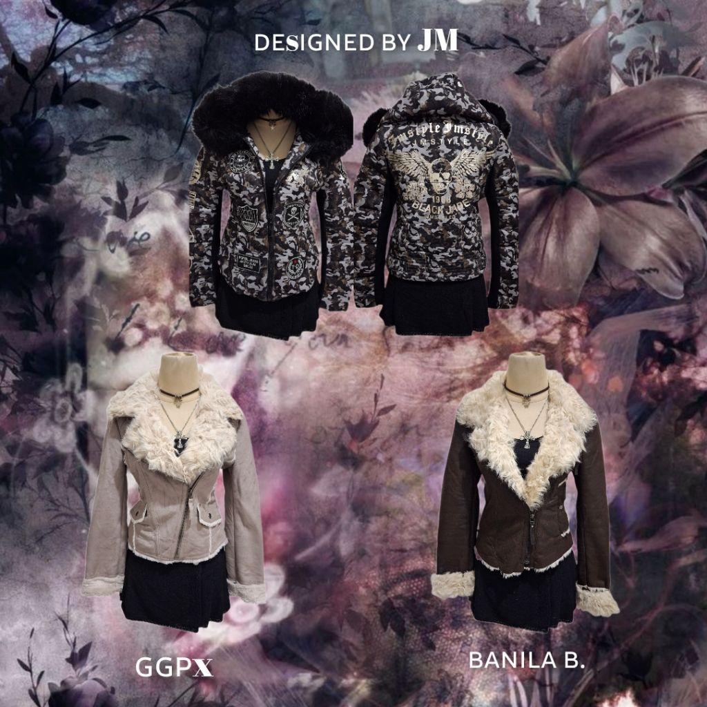 brokenangel JACKET denim grunge coat winter fur leather gyaru cyberpunk emo extreme cardigan sweater