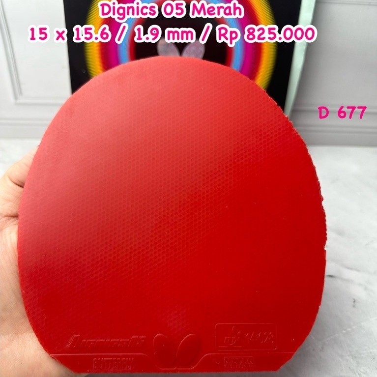 SECOND KARET BET BAT TENIS MEJA PINGPONG BUTTERFLY DIGNICS 05 MERAH ORIGINAL MARKET JAPAN