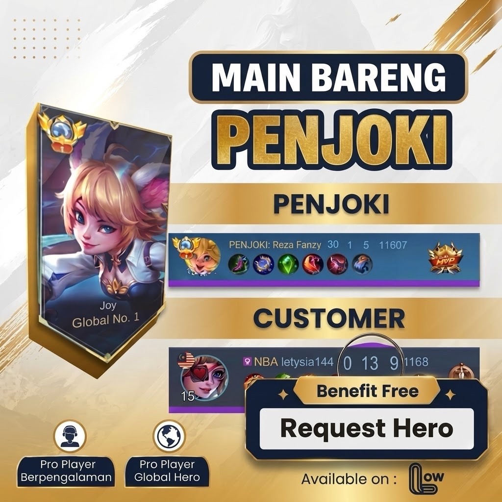 Joki Gendong MLBB | Main Bareng Penjoki EX Pro Player | EX Global Hero