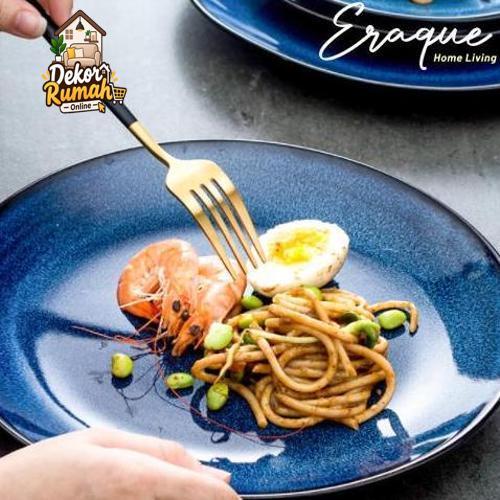 Asagao Japanese Plate Series / Piring Makan Estetik Jepang Biru Asagao